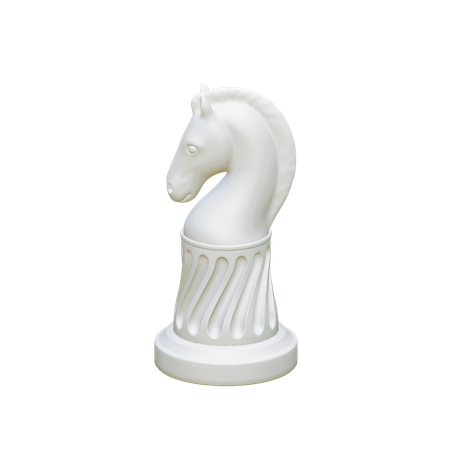 Weißer Ritter  3D Icon