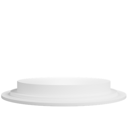 Weißes Kreispodium  3D Icon