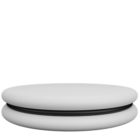 Weißes Podium  3D Icon