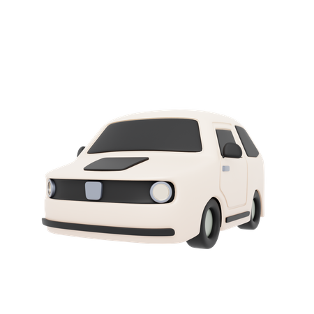 Weißes Geländewagen-Auto  3D Icon