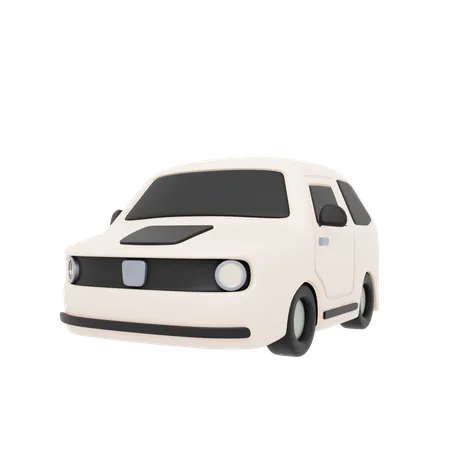Weißes Geländewagen-Auto  3D Icon