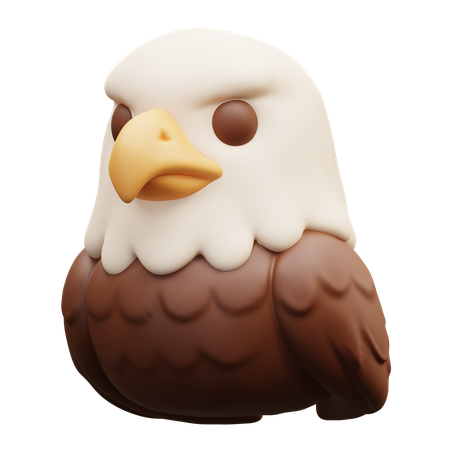 Weißkopfseeadler Kopf  3D Icon
