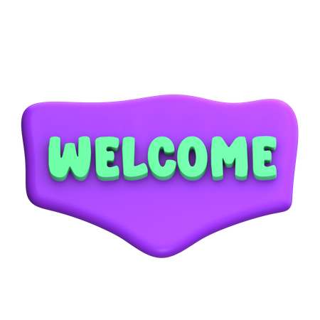 Welcome  3D Sticker