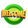 3d welcome logo