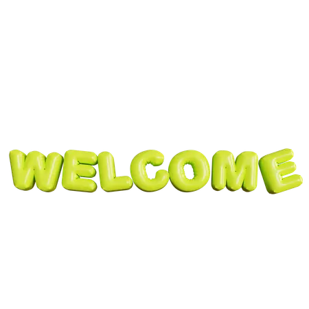 Welcome Balloons  3D Icon