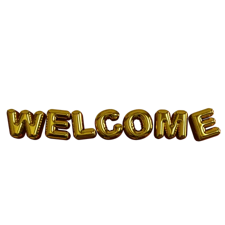 Welcome Balloons  3D Icon
