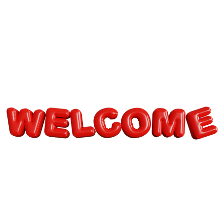 Welcome Balloons  3D Icon