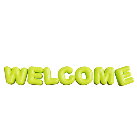 Welcome Balloons  3D Icon