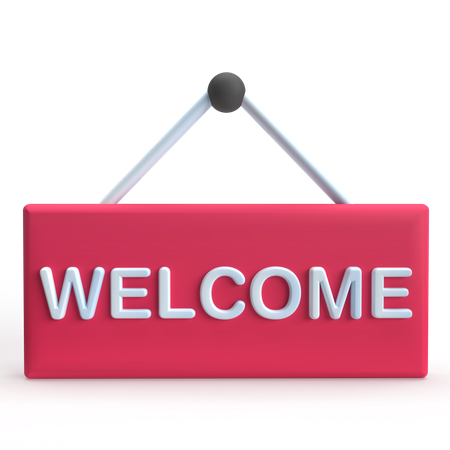 Welcome Board  3D Icon