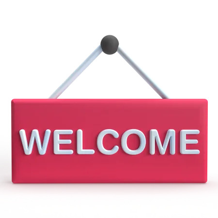 Welcome Board  3D Icon