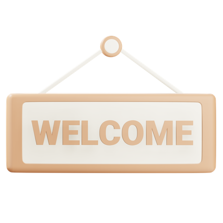 Welcome Sign  3D Icon