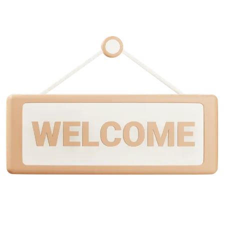 Welcome Sign  3D Icon