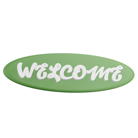 Welcome Sticker  3D Icon