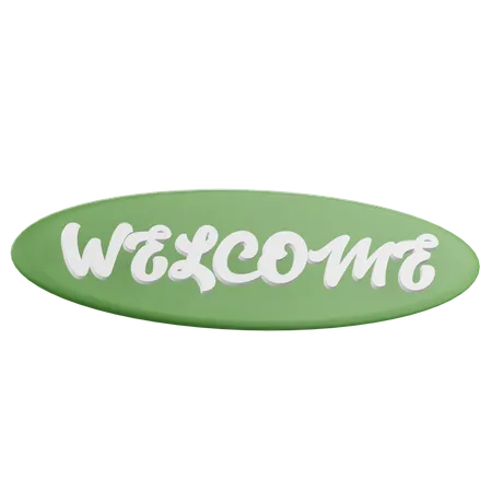 Welcome Sticker  3D Icon