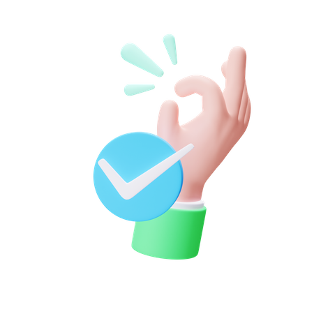 Well Done Hand Symbol  3D Icon