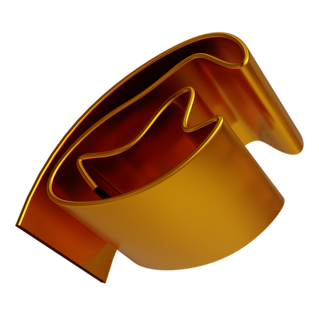 Welle golden  3D Icon