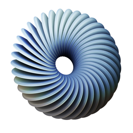 Gewellte Spiralform  3D Icon