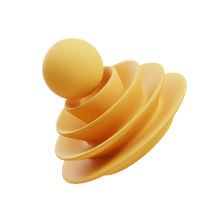 Wellenförmige Kugel  3D Illustration