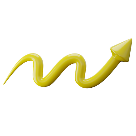 Wellenförmiger Pfeil  3D Icon