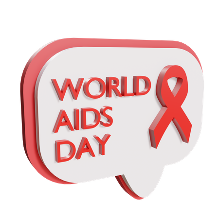 Welt-Aids-Tag-Blase  3D Icon