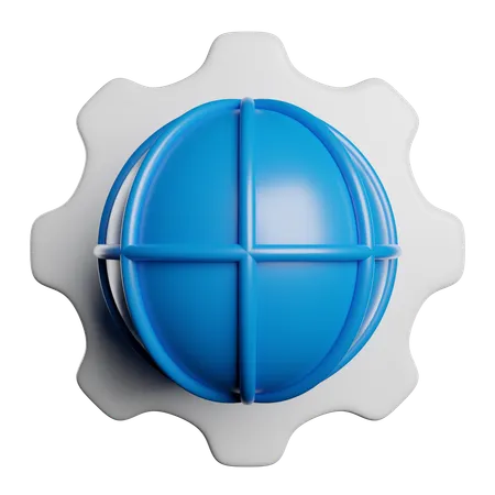 Weltgitter  3D Icon