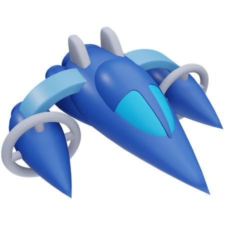 Weltraumabfangjäger  3D Icon