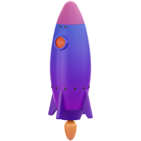Weltraumrakete  3D Icon