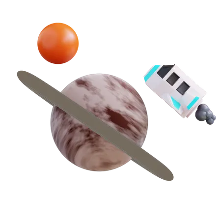 Weltraumausflug  3D Icon