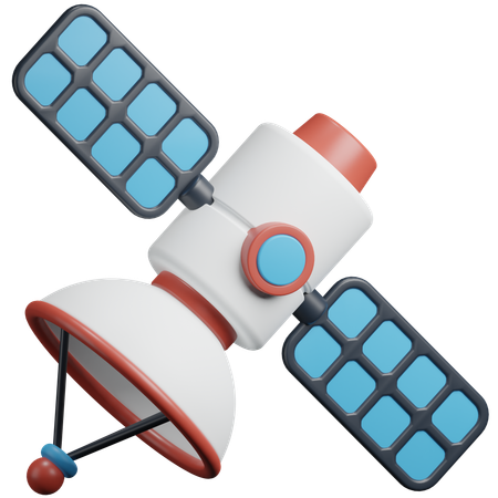 Weltraumsatellit  3D Icon