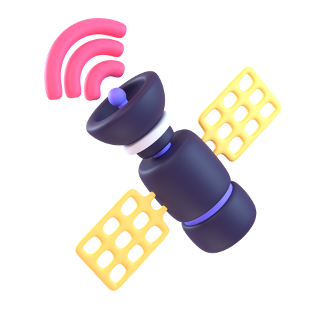 Weltraumsatellit  3D Icon