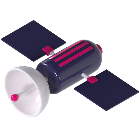 Weltraumsatellit  3D Icon