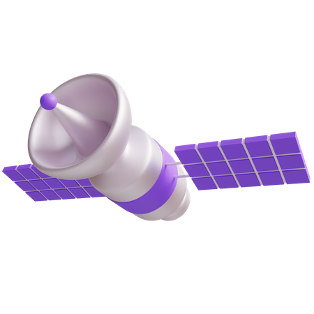 Weltraumsatellit  3D Icon