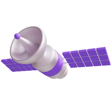 Weltraumsatellit  3D Icon
