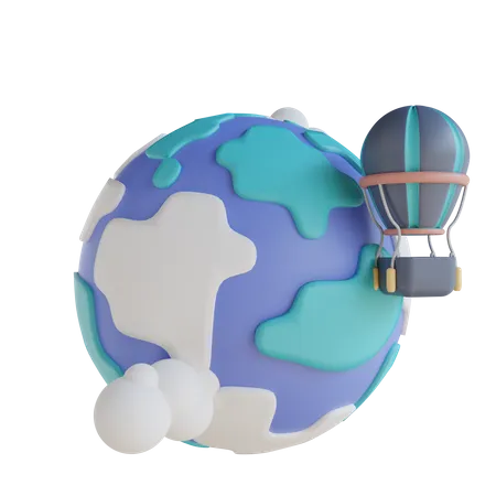 Weltreise  3D Illustration