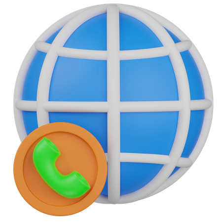 Welttelefon  3D Icon