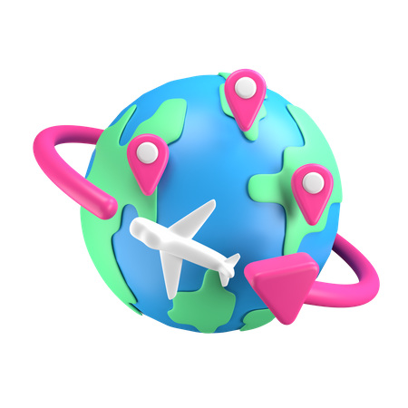 Weltweiter Versand 3D Icon