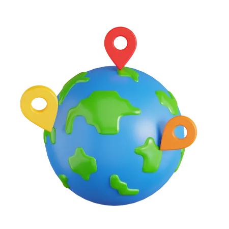 Reiseziel der Welt  3D Icon