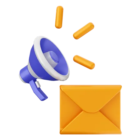 Werbe-E-Mail  3D Icon