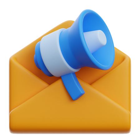 E-Mail mit Werbeaktionen  3D Icon