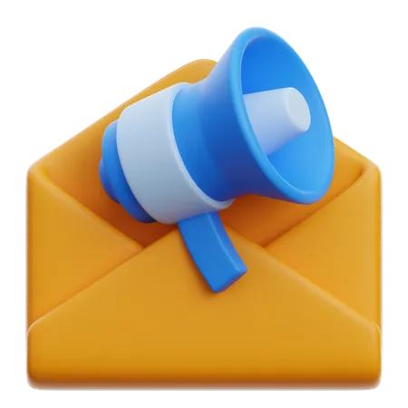 E-Mail mit Werbeaktionen  3D Icon