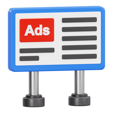 Werbetafel  3D Icon