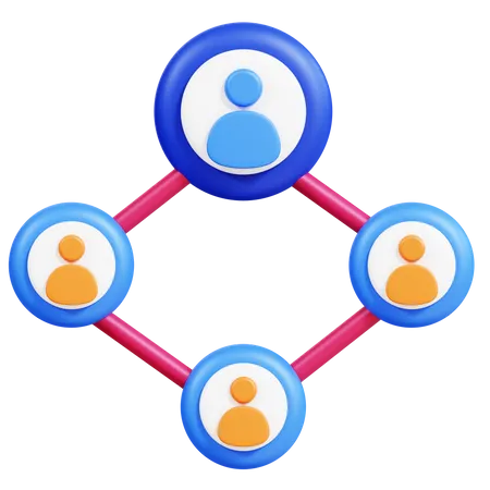 Werbung Networking Team  3D Icon
