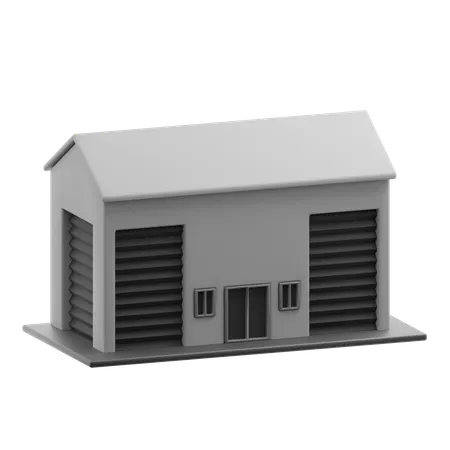 Werehouse building  3D Icon