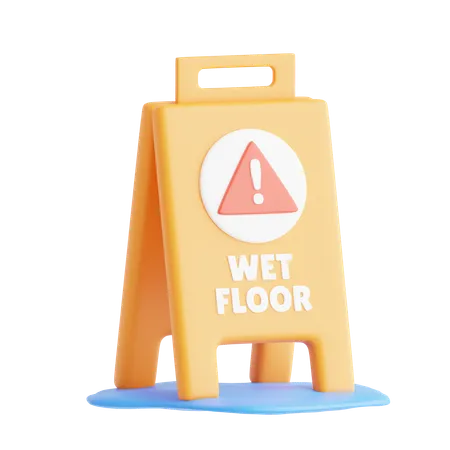 Wet Floor  3D Icon