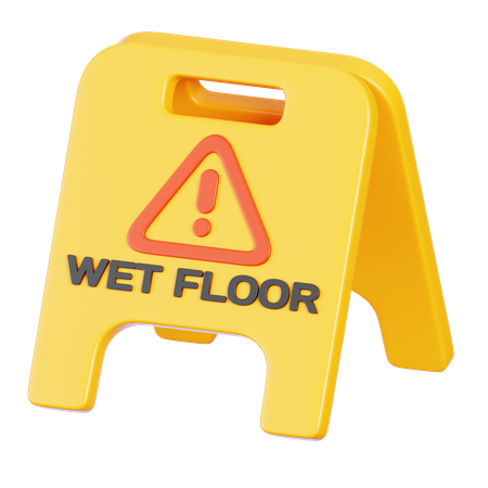 Wet Floor  3D Icon