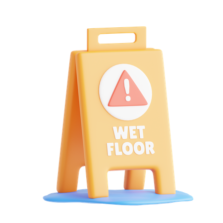 Wet Floor  3D Icon