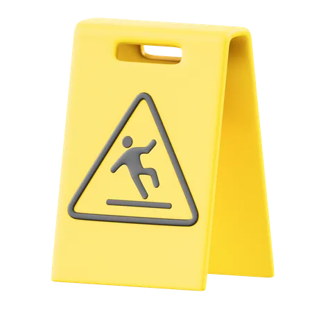 Wet Floor Sign  3D Icon