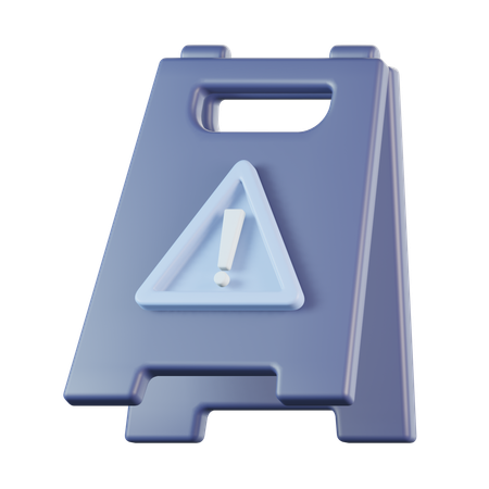 Wet Floor Sign  3D Icon