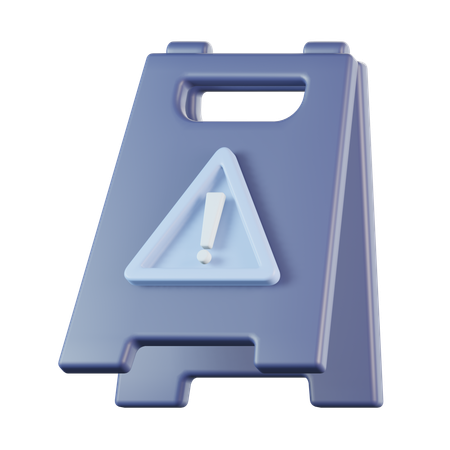 Wet Floor Sign  3D Icon
