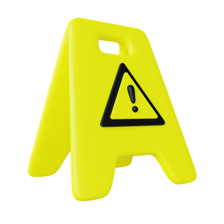 Wet Floor Warning  3D Icon